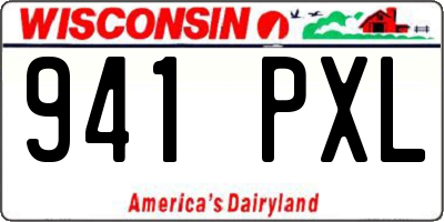 WI license plate 941PXL