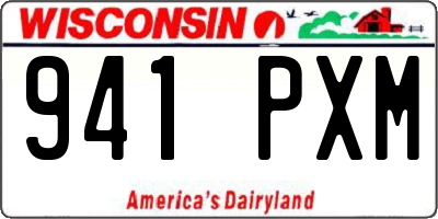 WI license plate 941PXM