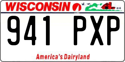 WI license plate 941PXP
