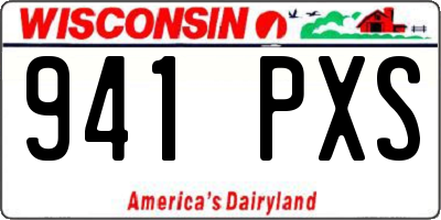 WI license plate 941PXS
