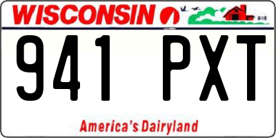 WI license plate 941PXT