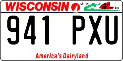 WI license plate 941PXU
