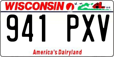 WI license plate 941PXV