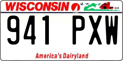 WI license plate 941PXW