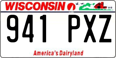 WI license plate 941PXZ