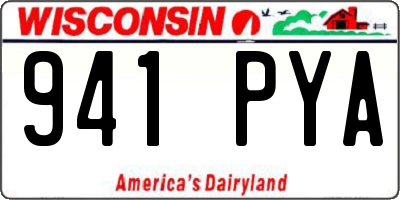 WI license plate 941PYA