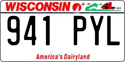 WI license plate 941PYL