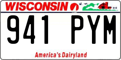 WI license plate 941PYM