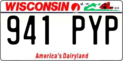 WI license plate 941PYP