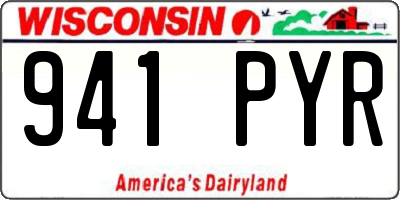 WI license plate 941PYR