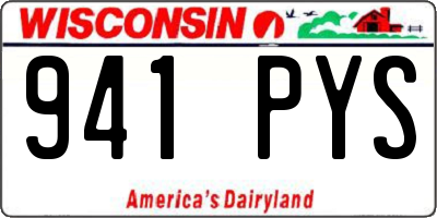 WI license plate 941PYS