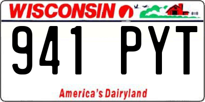WI license plate 941PYT