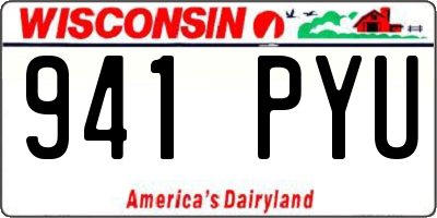 WI license plate 941PYU