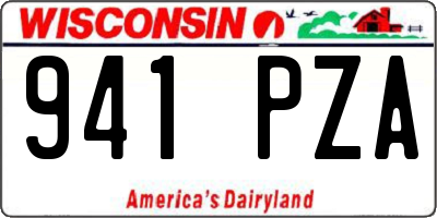 WI license plate 941PZA