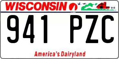 WI license plate 941PZC
