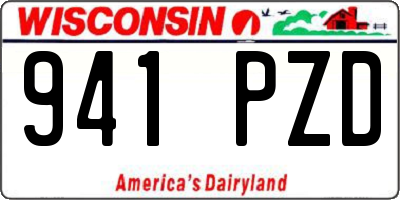 WI license plate 941PZD