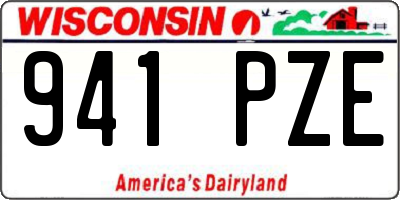 WI license plate 941PZE