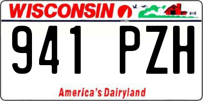 WI license plate 941PZH