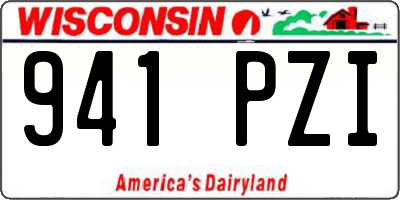WI license plate 941PZI