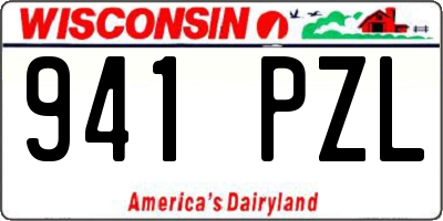 WI license plate 941PZL
