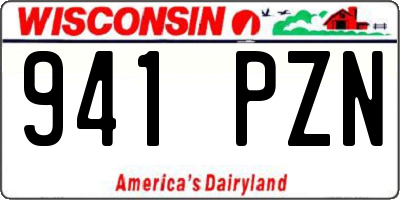 WI license plate 941PZN