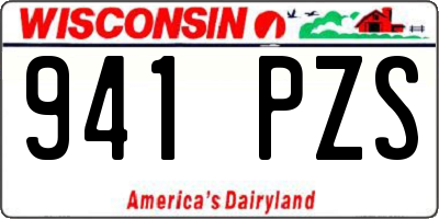 WI license plate 941PZS