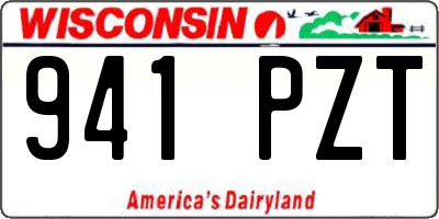 WI license plate 941PZT