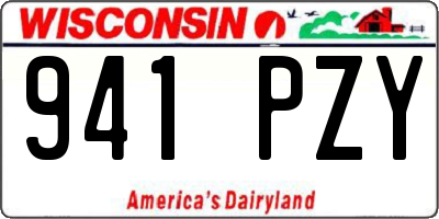 WI license plate 941PZY