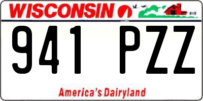 WI license plate 941PZZ