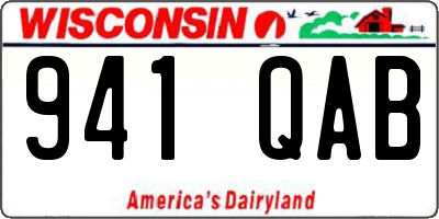 WI license plate 941QAB