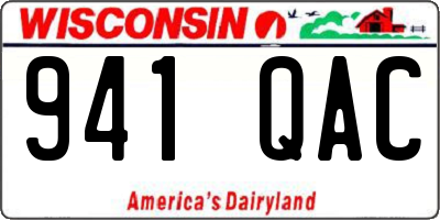 WI license plate 941QAC
