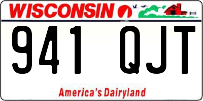 WI license plate 941QJT