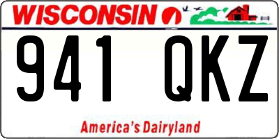 WI license plate 941QKZ