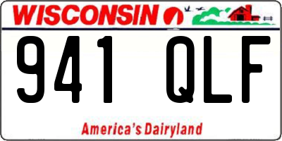 WI license plate 941QLF