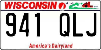 WI license plate 941QLJ