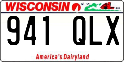 WI license plate 941QLX