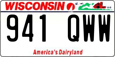WI license plate 941QWW