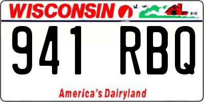 WI license plate 941RBQ