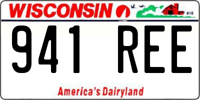 WI license plate 941REE
