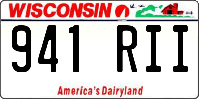 WI license plate 941RII