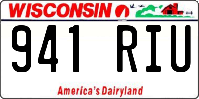 WI license plate 941RIU