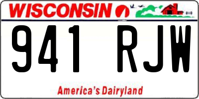 WI license plate 941RJW