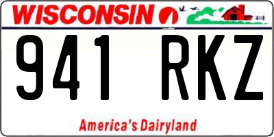 WI license plate 941RKZ