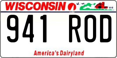 WI license plate 941ROD