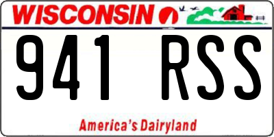 WI license plate 941RSS