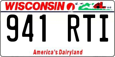 WI license plate 941RTI