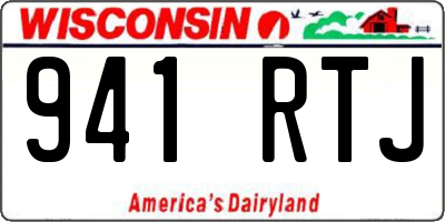 WI license plate 941RTJ