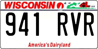 WI license plate 941RVR