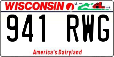 WI license plate 941RWG