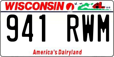 WI license plate 941RWM